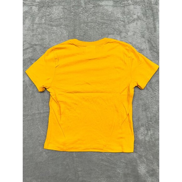 24hr LAUNDRY FU GOLD 70S 80S THROWBACK WOMENS BABYDOLL GOLD T-SHIRT SMALL - Picture 3 of 5